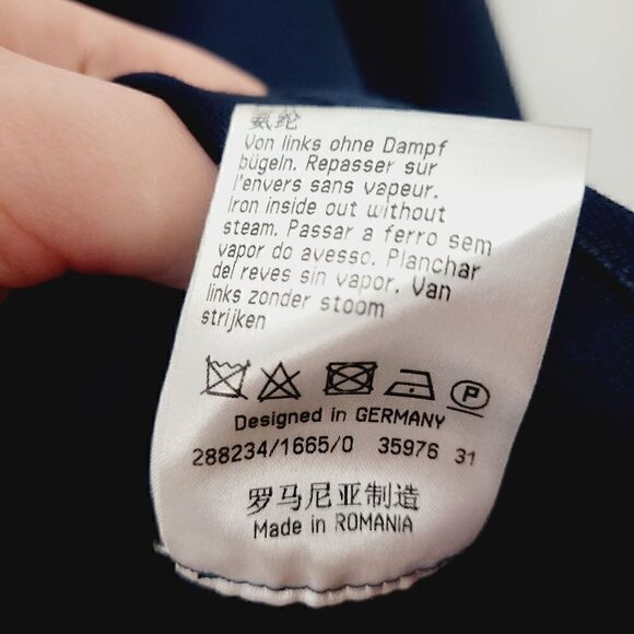 Luisa Serano Navy Fit and Flare 3/4 Sleeve Top - Picture 10 of 12